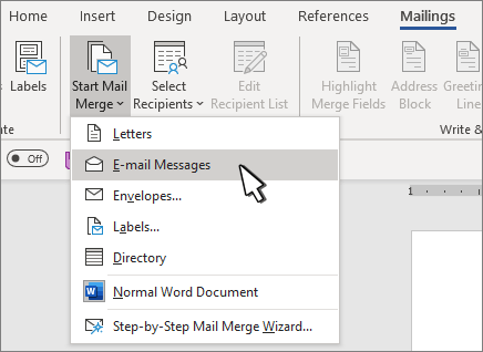 email mail merge in word for mac
